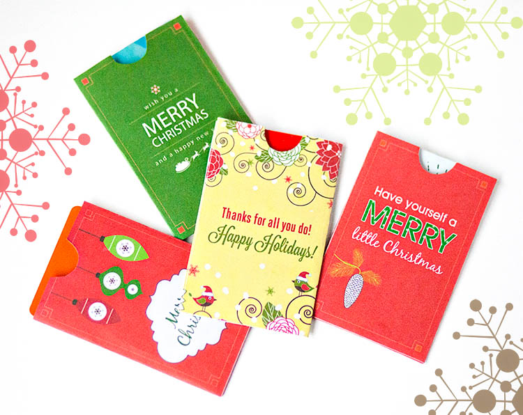 Christmas Gift Card Holder Printable